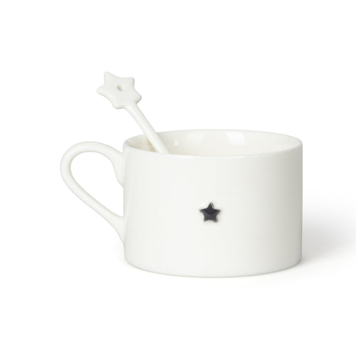 White Ceramic Star Mug