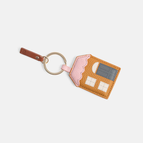 Tan & Pink House Keyring