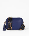 Navy Vegan Leather Lulu Crossbody Bag