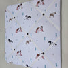 Memo board with horse pattern on a white background