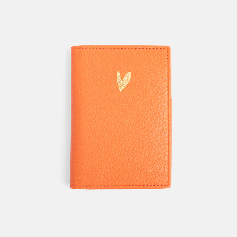 Orange Passport Card Holder