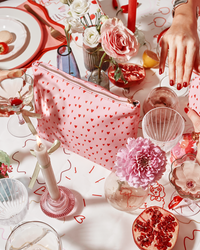 Recycled Luca Luna Pink Hearts Washbag