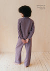 Cotton Oversized Pyjamas in Lilac Checkerboard
