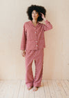 Cotton Oversized Pyjamas in Rose Checkerboard