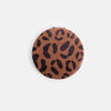 Tan Leopard Round Pocket Mirror