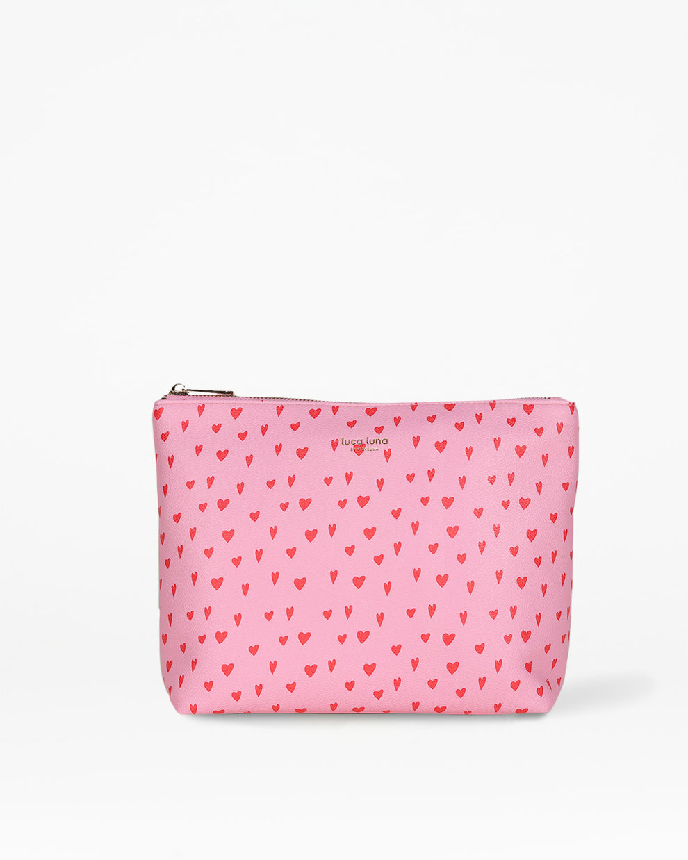 Recycled Luca Luna Pink Hearts Washbag