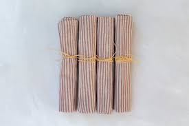 Pink Stripe Napkins - set of 4