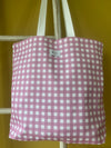 Gingham Cotton Tote Bag