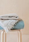 Recycled Wool Blanket - Sage Waffle