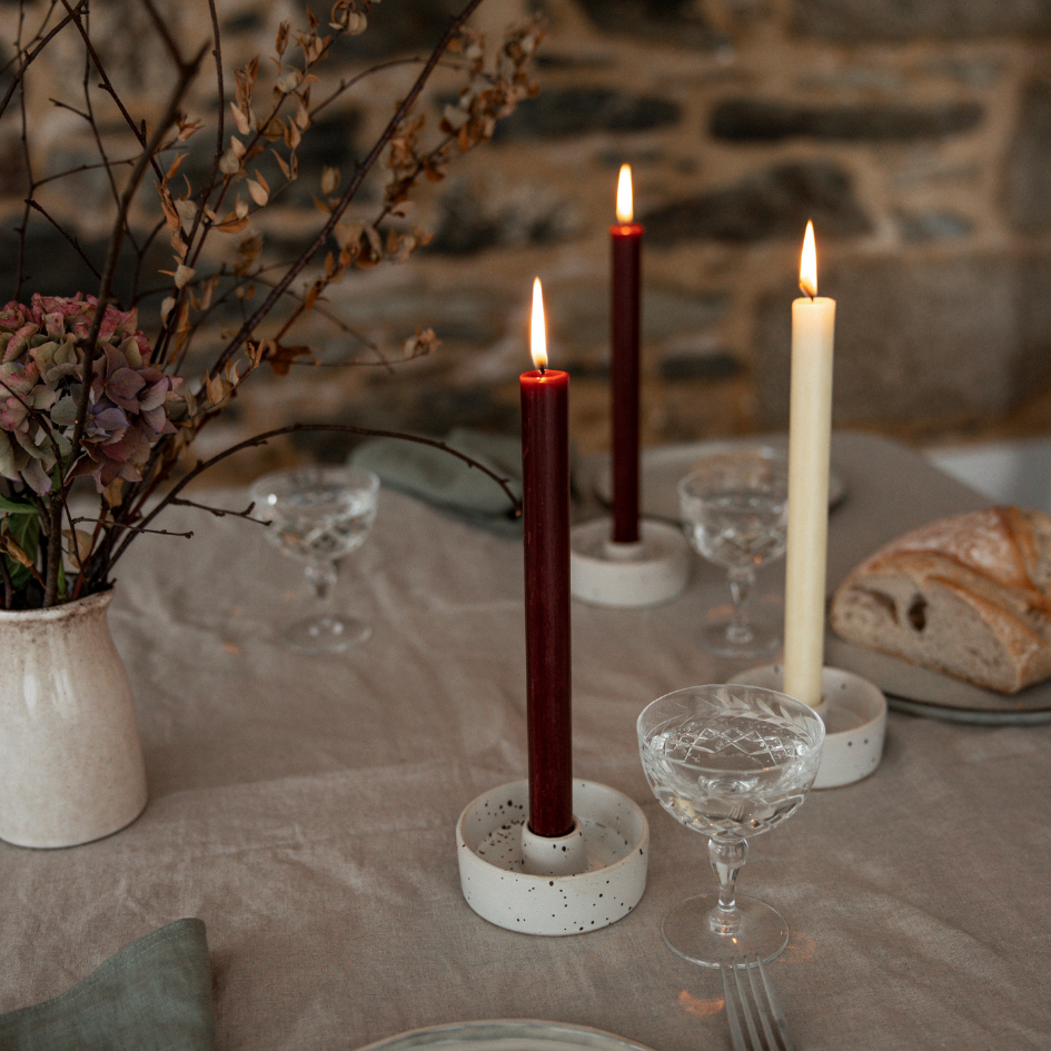Red Quartz Dinner candles (Box of 6)