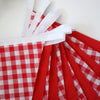 Red Gingham and Red Large Bunting