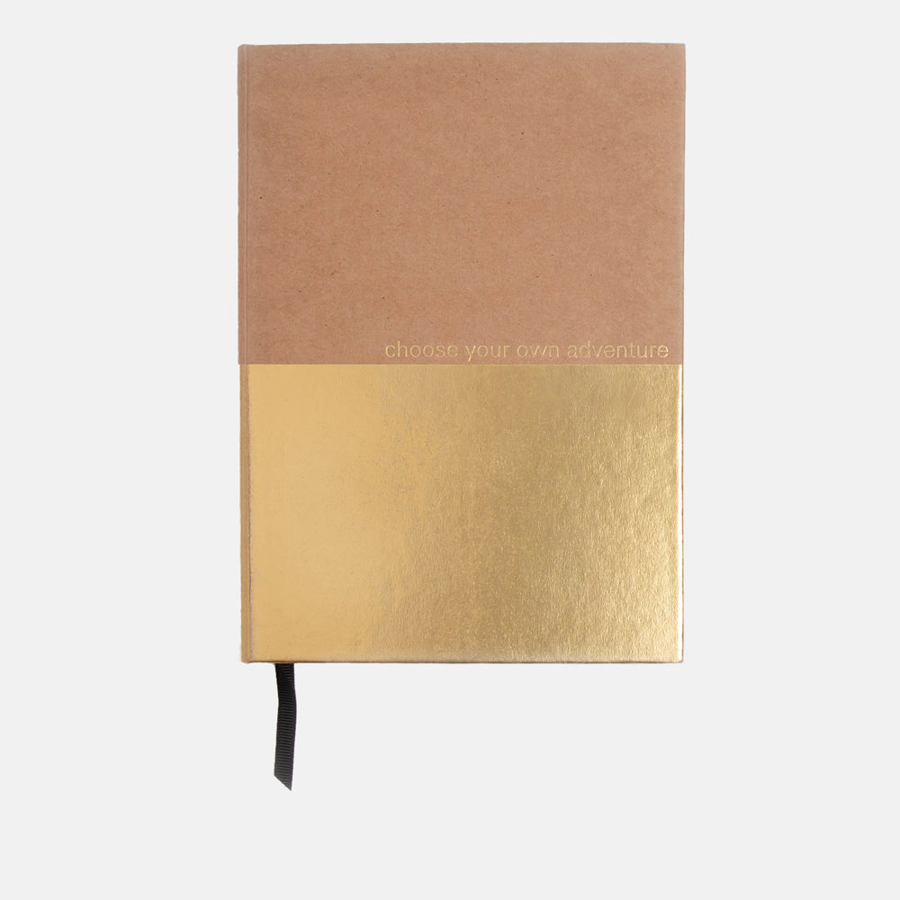 Kraft & Gold Hardback Adventures Notebook
