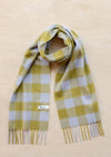 Lambswool Scarf in Avocado Gingham