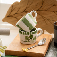 Flora Stripe 2 Ceramic Espresso Cups