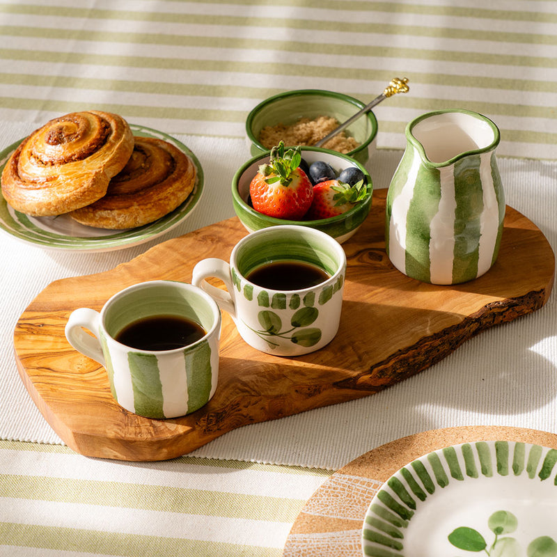 Flora Stripe 2 Ceramic Espresso Cups