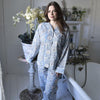 Cornflower Blue Floral Print Pyjamas