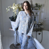 Cornflower Blue Floral Print Pyjamas