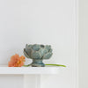 Artichoke Pillar Candle Holder in Sage Green