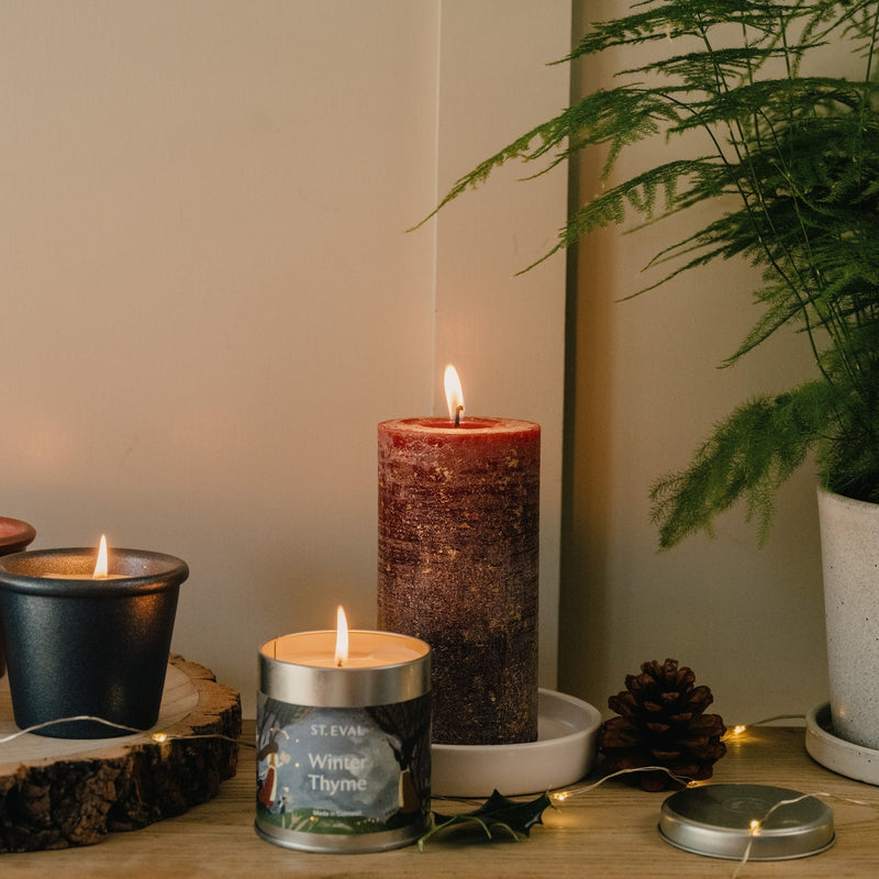 Figgy Pudding Scented Pillar Candle