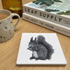 Beautiful Matt Ceramic White Coaster ~ in five gorgeous designs