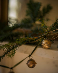 Jingle Bell Garland on Velvet Ribbon