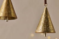 Manya Metal Bell Baubles - Brass - (Set of 3)