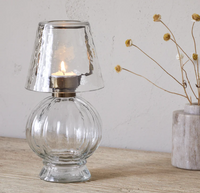 Adesola Glass Tealight Holder Lamp – Clear