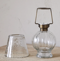 Adesola Glass Tealight Holder Lamp – Clear