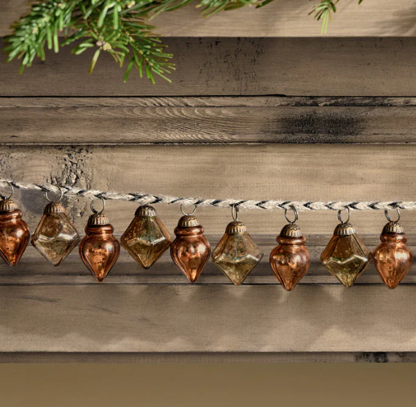 Ekiti Bauble Garland - Antique Gold & Rust