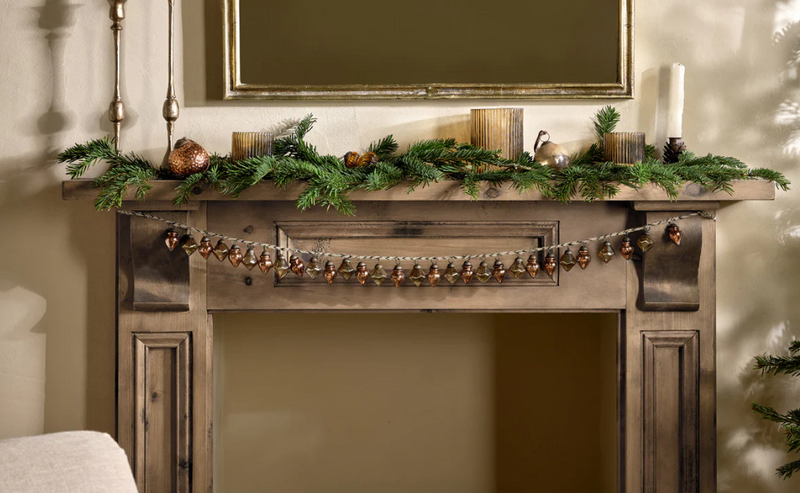 Ekiti Bauble Garland - Antique Gold & Rust