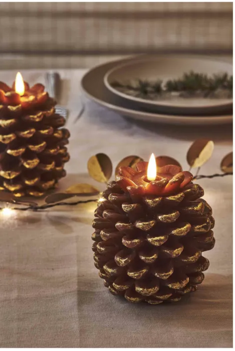 Pine Cone Lighting - Gold & Brown