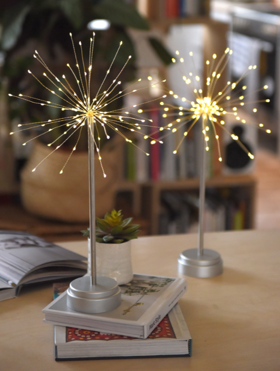 Mini Table Starburst Light ~ Silver