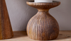 Omari Mango Wood Candlestick – Natural – 2 sizes