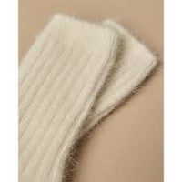 Soft Angora Socks ~ Silver or Ivory