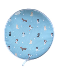 Duck Egg Blue Spaniels Circular Hob Cover (single)