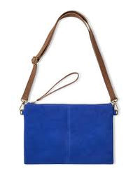 Suede Hampstead Bag in Cobalt Blue