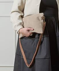 Suede Hampstead Bag in Stone