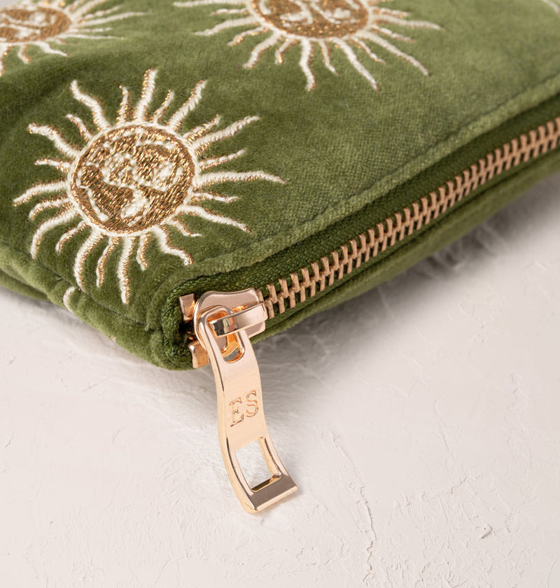 Elizabeth Scarlett Sun Goddess Coin Purse in Fern Green