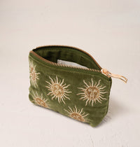 Elizabeth Scarlett Sun Goddess Coin Purse in Fern Green