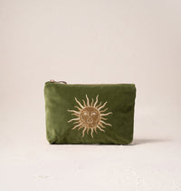 Elizabeth Scarlett Sun Goddess Mini Pouch in Fern Green