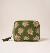 Elizabeth Scarlett Sun Goddess Wash Bag  in Fern Green
