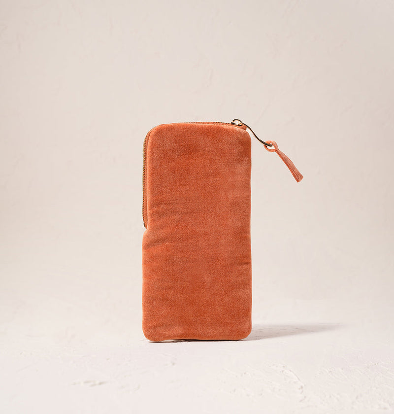 Elizabeth Scarlett Sun Goddess Glasses Case in Rust