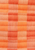 Cotton Wash Bag - Apricot Checkerboard