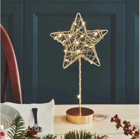Gold LED Table Star Decoration