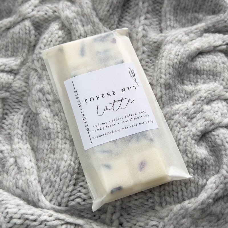 Toffee Nut Latte Scented Snap Bar Wax Melt