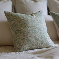 Ivy Sage Green Print Cushion Cover