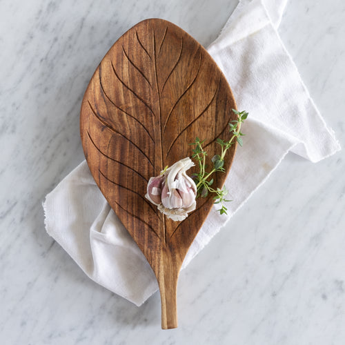 Leaf Carved Serving Board