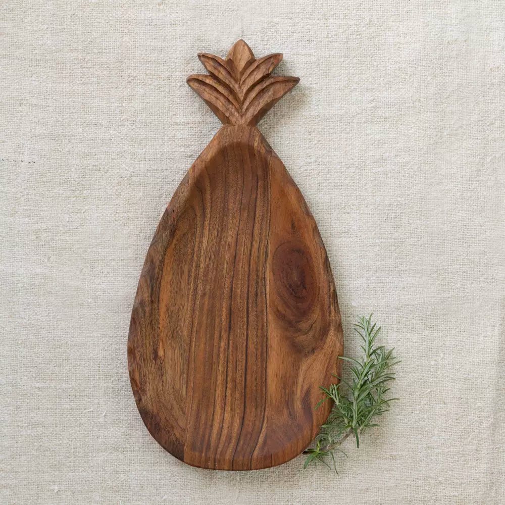 Acacia Pineapple Serving Board
