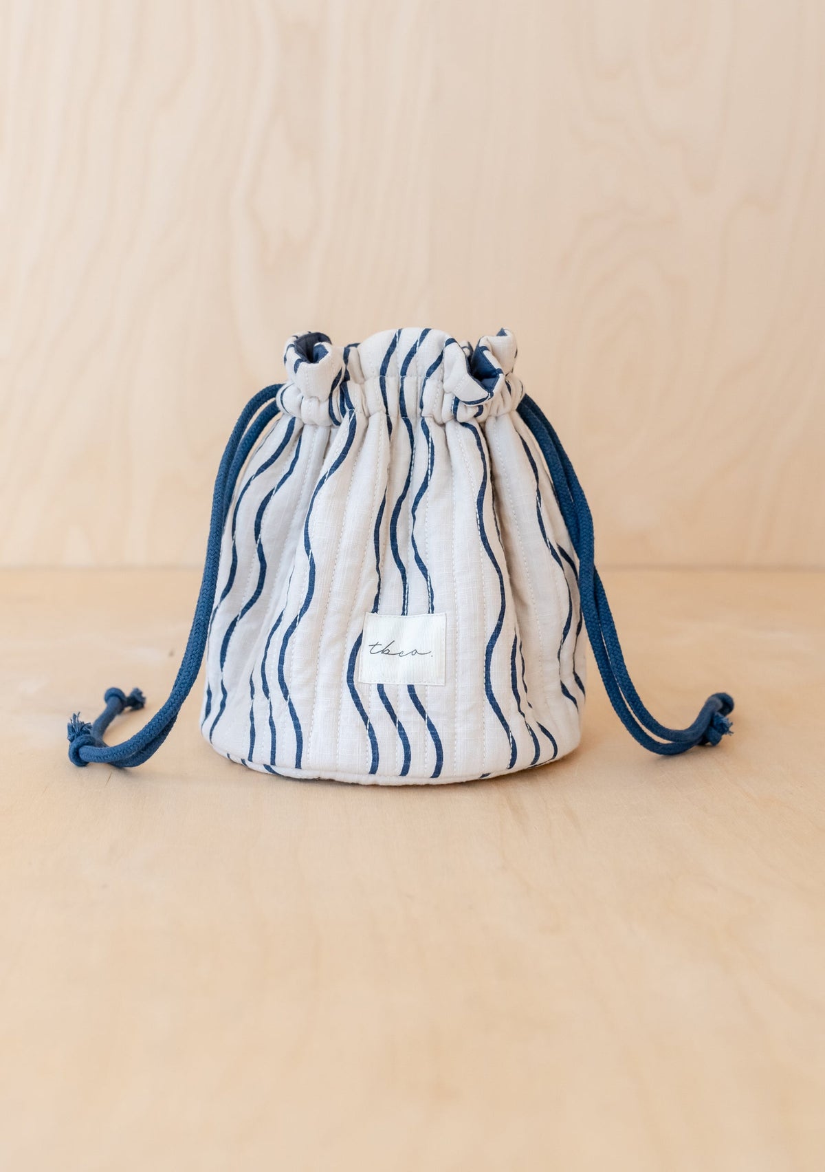 Cotton Wash Bag - Blue Wave