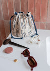 Cotton Wash Bag - Blue Wave